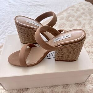 BRAND NEW Steve Madden Marcella Sandals in Tan Nubuck